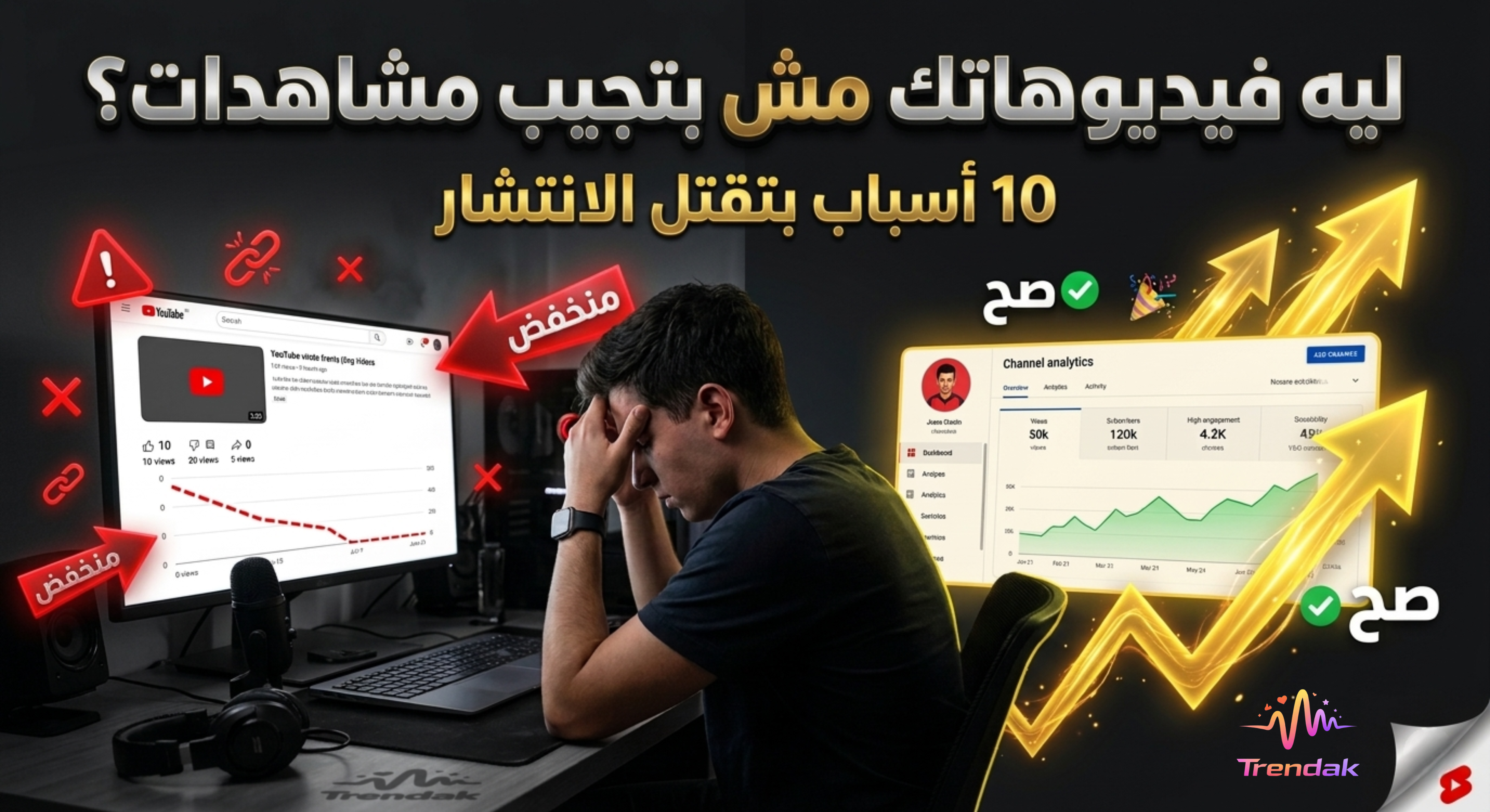 سبب قلة مشاهدات يوتيوب، فيديو بعدد مشاهدات منخفض، تحليل المشكلة وحلول لزيادة الانتشار