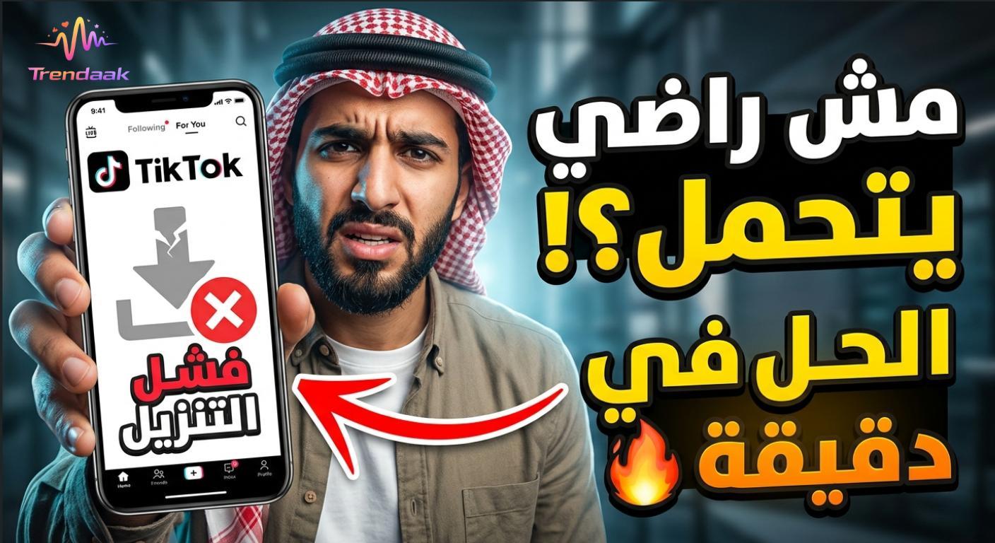 حل مشكلة عدم تحميل فيديو تيك توك بدون علامة مائية مع شرح الأسباب والحلول خطوة بخطوة