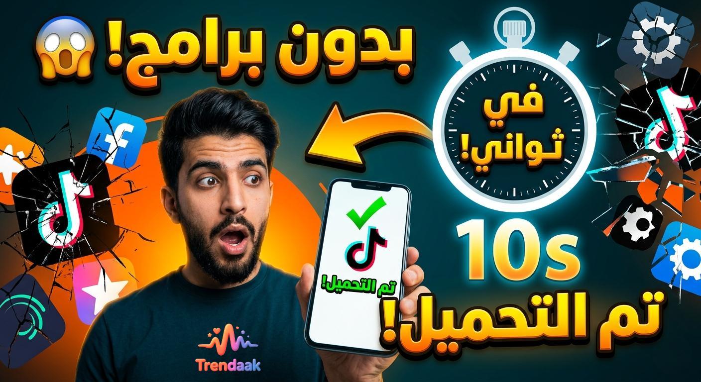 تحميل فيديو من TikTok بدون برنامج في 2026.. أسرع طريقة  (دليل شامل)