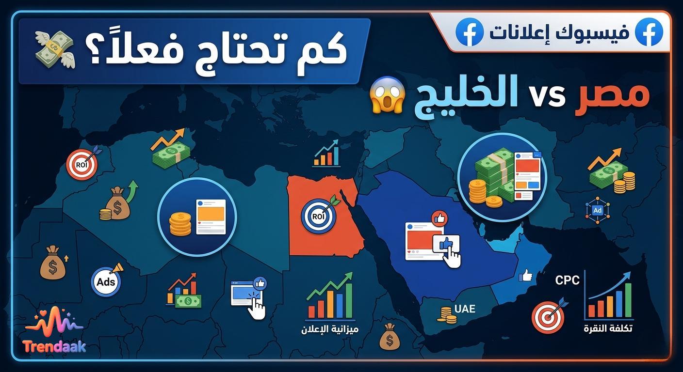 تكلفة اعلان فيسبوك في مصر والسعودية والامارات 2026 مع شرح النتائج