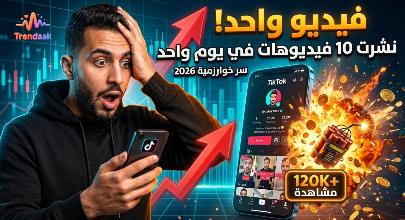 جربت خوارزمية تيك توك 2026 بـ 10 فيديوهات… فيديو واحد انفجر 